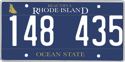 RI license plate 148435