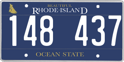 RI license plate 148437