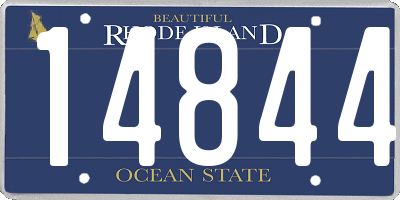 RI license plate 14844