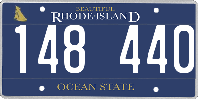 RI license plate 148440
