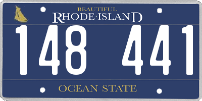 RI license plate 148441