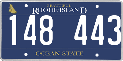 RI license plate 148443