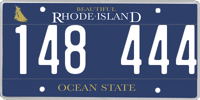 RI license plate 148444