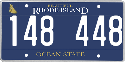 RI license plate 148448