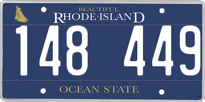 RI license plate 148449