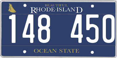 RI license plate 148450