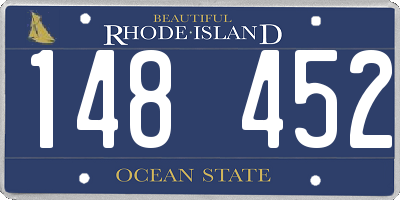 RI license plate 148452