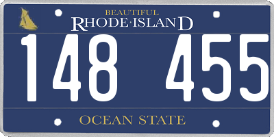 RI license plate 148455