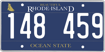 RI license plate 148459
