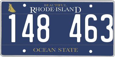 RI license plate 148463