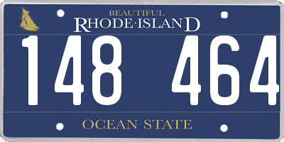 RI license plate 148464