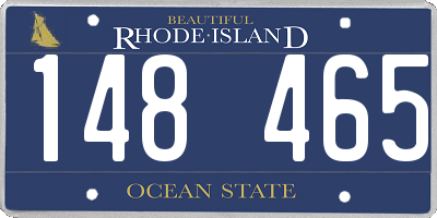 RI license plate 148465
