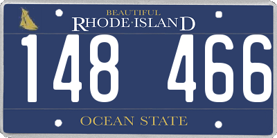 RI license plate 148466