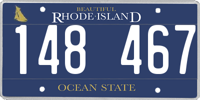 RI license plate 148467