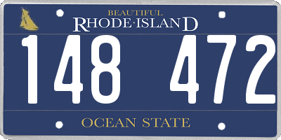 RI license plate 148472