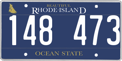 RI license plate 148473