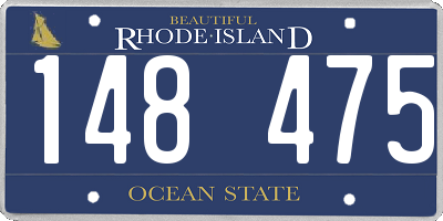RI license plate 148475
