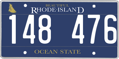 RI license plate 148476