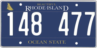 RI license plate 148477
