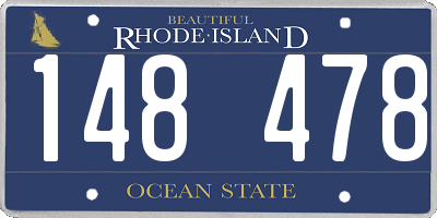 RI license plate 148478