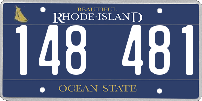 RI license plate 148481
