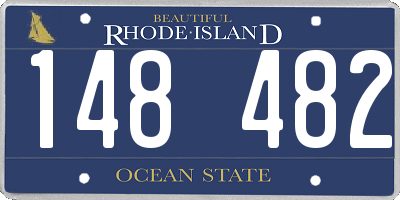 RI license plate 148482