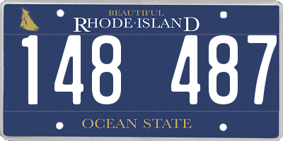 RI license plate 148487