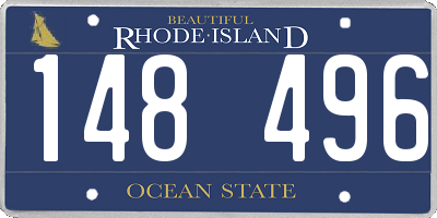 RI license plate 148496