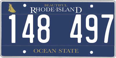 RI license plate 148497