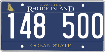 RI license plate 148500