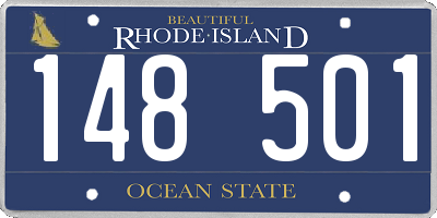RI license plate 148501