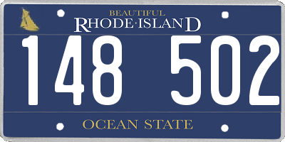 RI license plate 148502