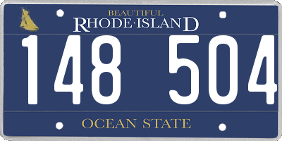 RI license plate 148504