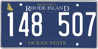 RI license plate 148507