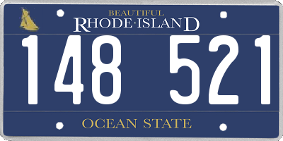 RI license plate 148521