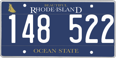 RI license plate 148522