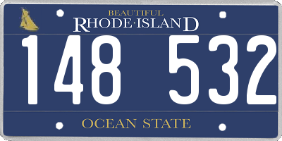 RI license plate 148532
