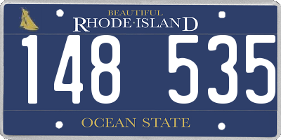 RI license plate 148535