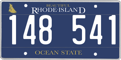 RI license plate 148541