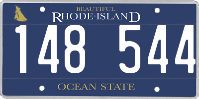 RI license plate 148544