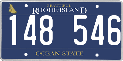 RI license plate 148546