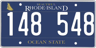 RI license plate 148548