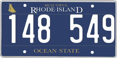 RI license plate 148549