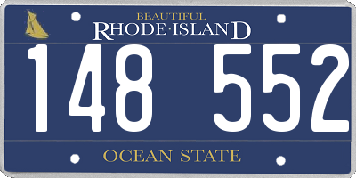 RI license plate 148552