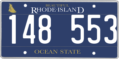 RI license plate 148553