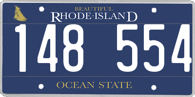 RI license plate 148554