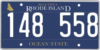 RI license plate 148558
