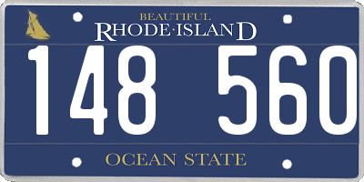 RI license plate 148560