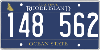 RI license plate 148562