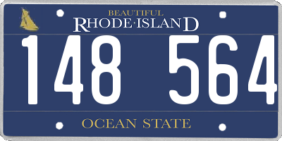 RI license plate 148564